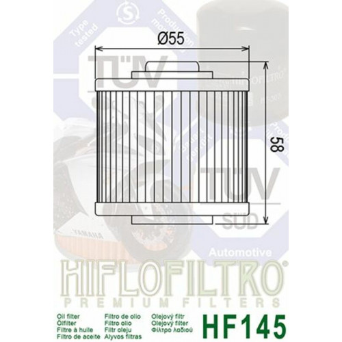 Filtre à huile HIFLOFILTRO - HF145 2