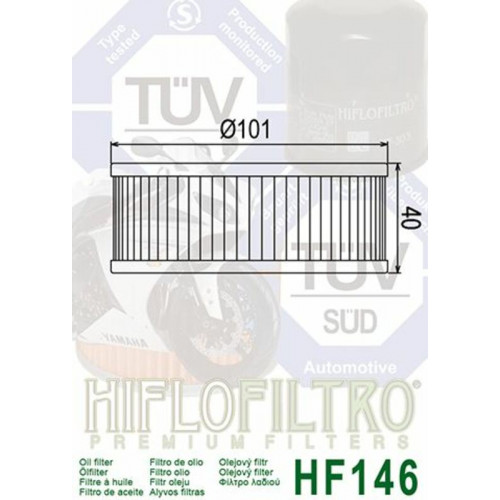 Filtre à huile HIFLOFILTRO - HF146 Yamaha 2